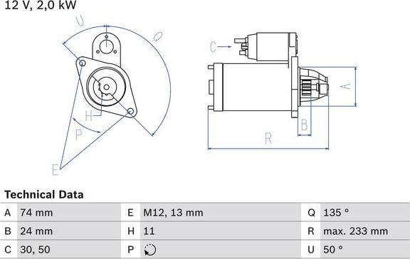 BOSCH 0 986 023 240 - Motorino d'avviamento www.autoricambi360.it