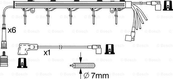 BOSCH 0 986 356 383 - Kit cavi accensione www.autoricambi360.it
