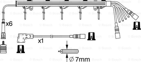 BOSCH 0 986 356 382 - Kit cavi accensione www.autoricambi360.it