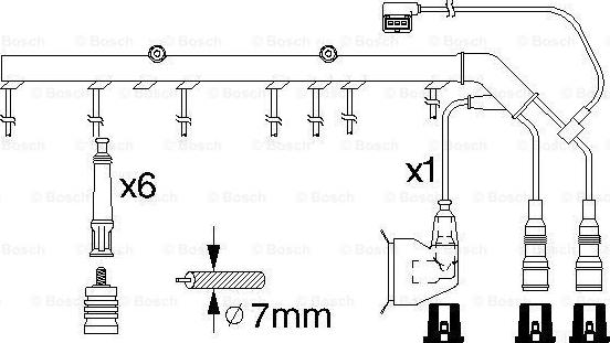 BOSCH 0 986 356 326 - Kit cavi accensione www.autoricambi360.it