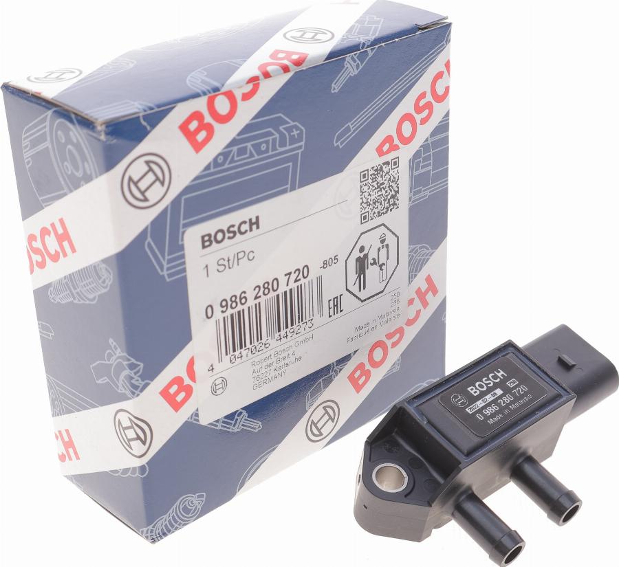 BOSCH 0 986 280 720 - Sensore, Pressione gas scarico www.autoricambi360.it