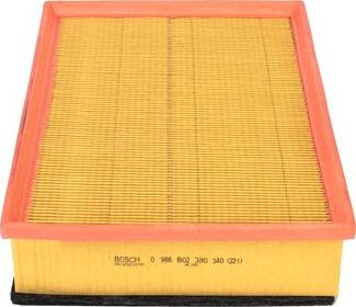 BOSCH 0 986 B02 380 - Filtro aria www.autoricambi360.it