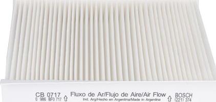 BOSCH 0 986 BF0 717 - Filtro, Aria abitacolo www.autoricambi360.it