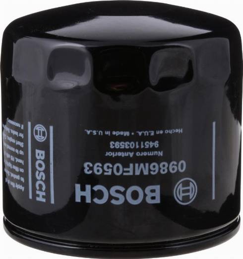 BOSCH 0 986 MF0 593 - Filtro olio www.autoricambi360.it