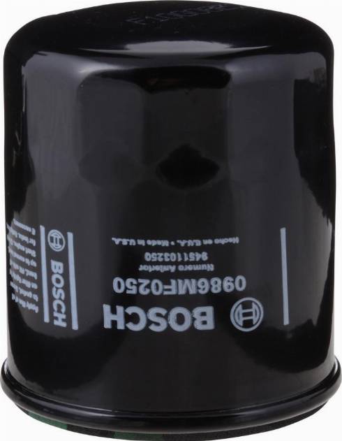 BOSCH 0 986 MF0 250 - Filtro olio www.autoricambi360.it
