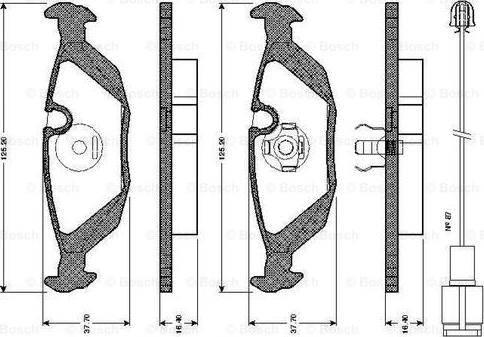 BOSCH 0 986 TB2 082 - Kit pastiglie freno, Freno a disco www.autoricambi360.it