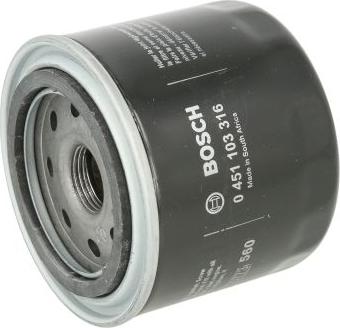BOSCH 0 451 103 316 - Filtro olio www.autoricambi360.it