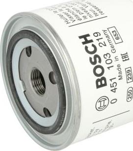 BOSCH 0 451 103 219 - Filtro olio www.autoricambi360.it