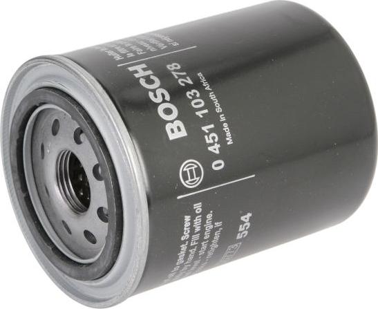 BOSCH 0 451 103 278 - Filtro olio www.autoricambi360.it