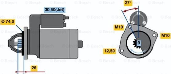 BOSCH 0 001 108 228 - Motorino d'avviamento www.autoricambi360.it