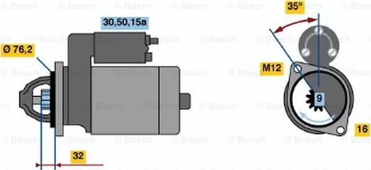BOSCH 0 001 110 100 - Motorino d'avviamento www.autoricambi360.it