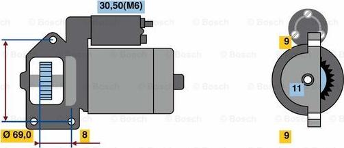 BOSCH 0 001 148 009 - Motorino d'avviamento www.autoricambi360.it