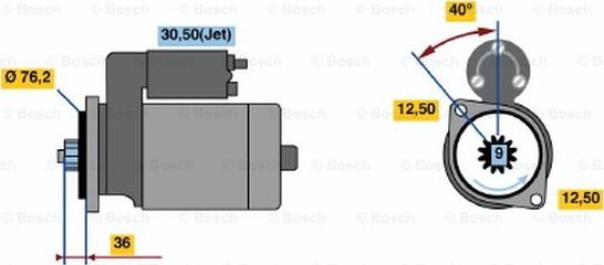 BOSCH 0 001 121 006 - Motorino d'avviamento www.autoricambi360.it