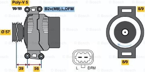 BOSCH 0 124 415 025 - Alternatore www.autoricambi360.it