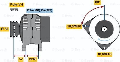BOSCH 0 124 615 002 - Alternatore www.autoricambi360.it