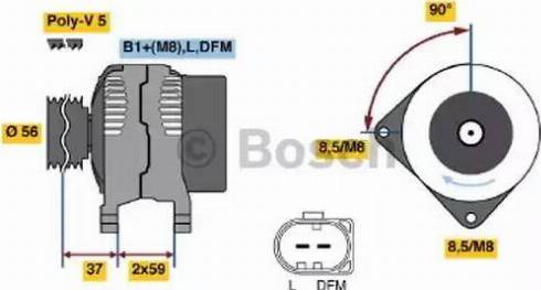 BOSCH 0124615021 - Alternatore www.autoricambi360.it