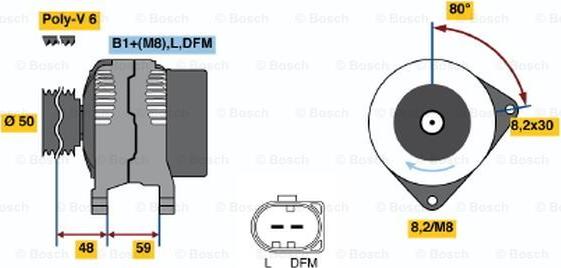 BOSCH 0 124 325 057 - Alternatore www.autoricambi360.it