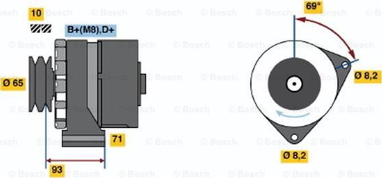 BOSCH 0 120 469 993 - Alternatore www.autoricambi360.it