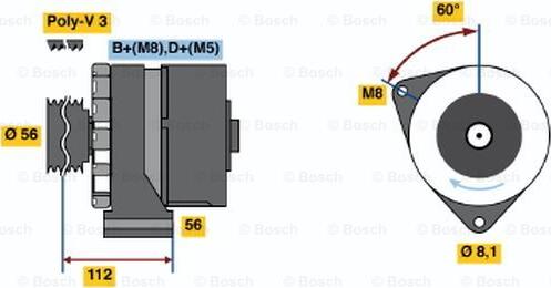 BOSCH 0 120 469 012 - Alternatore www.autoricambi360.it
