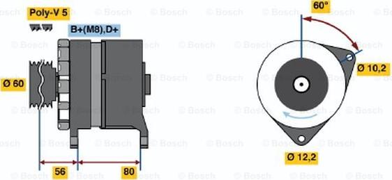 BOSCH 0 120 469 028 - Alternatore www.autoricambi360.it