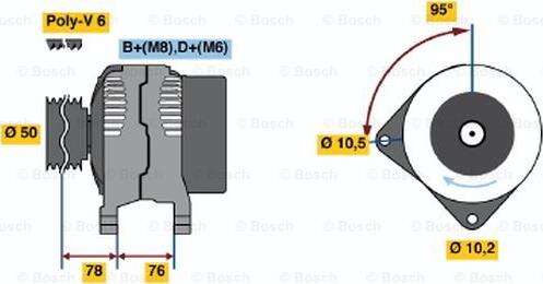 BOSCH 0 120 485 048 - Alternatore www.autoricambi360.it