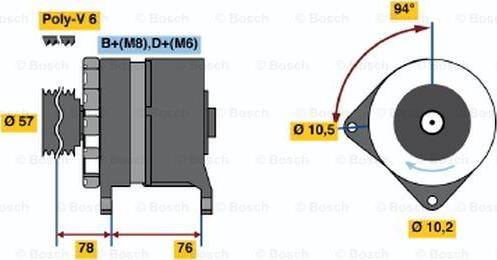 BOSCH 0 120 468 105 - Alternatore www.autoricambi360.it