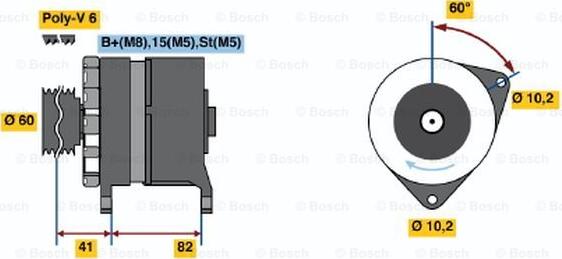 BOSCH 0 120 468 128 - Alternatore www.autoricambi360.it