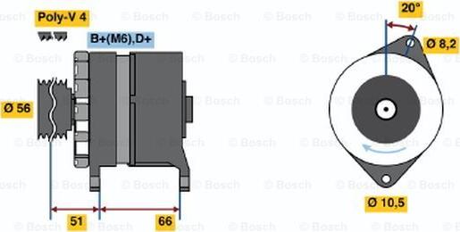 BOSCH 0 120 488 215 - Alternatore www.autoricambi360.it