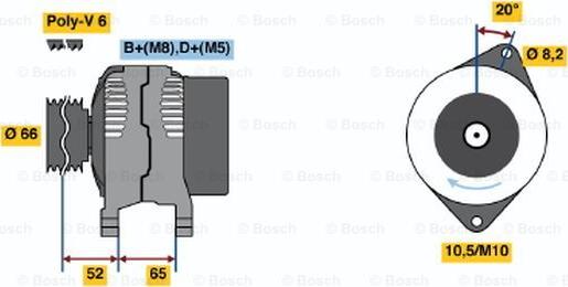 BOSCH 0 120 335 012 - Alternatore www.autoricambi360.it