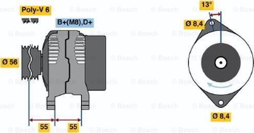 BOSCH 0 123 500 006 - Alternatore www.autoricambi360.it