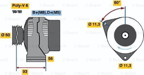 BOSCH 0 123 505 017 - Alternatore www.autoricambi360.it