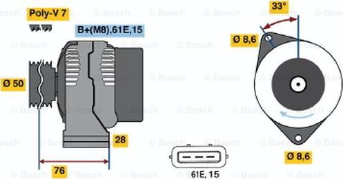 BOSCH 0 986 040 310 - Alternatore www.autoricambi360.it