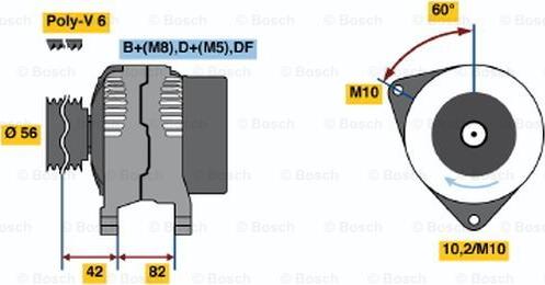 BOSCH 0 123 520 021 - Alternatore www.autoricambi360.it