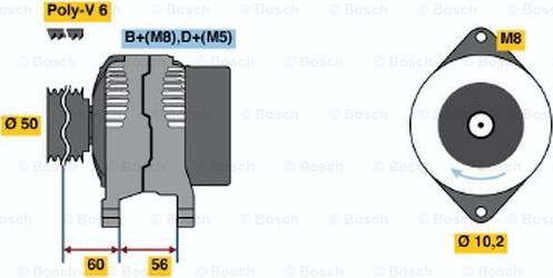 BOSCH 0 123 120 001 - Alternatore www.autoricambi360.it