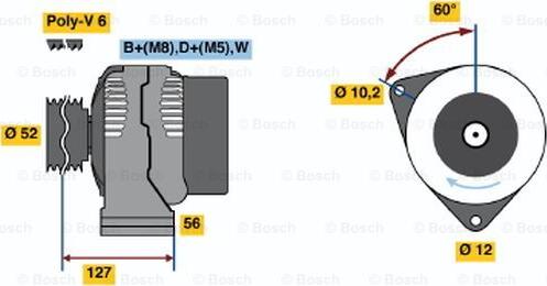 BOSCH 0 123 310 041 - Alternatore www.autoricambi360.it