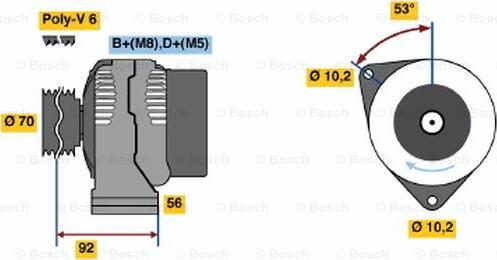 BOSCH 0 123 310 010 - Alternatore www.autoricambi360.it