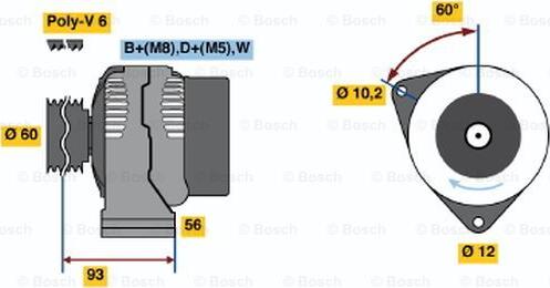 BOSCH 0 986 040 400 - Alternatore www.autoricambi360.it