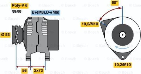 BOSCH 0 123 320 012 - Alternatore www.autoricambi360.it