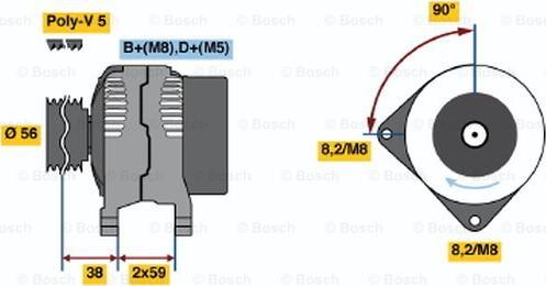 BOSCH 0 123 320 025 - Alternatore www.autoricambi360.it