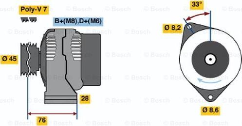 BOSCH 0 123 214 002 - Alternatore www.autoricambi360.it