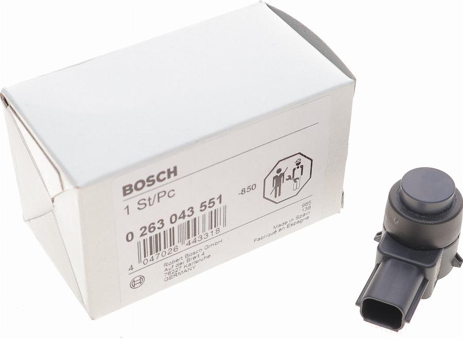 BOSCH 0 263 043 551 - Sensore, Assistenza parcheggio www.autoricambi360.it
