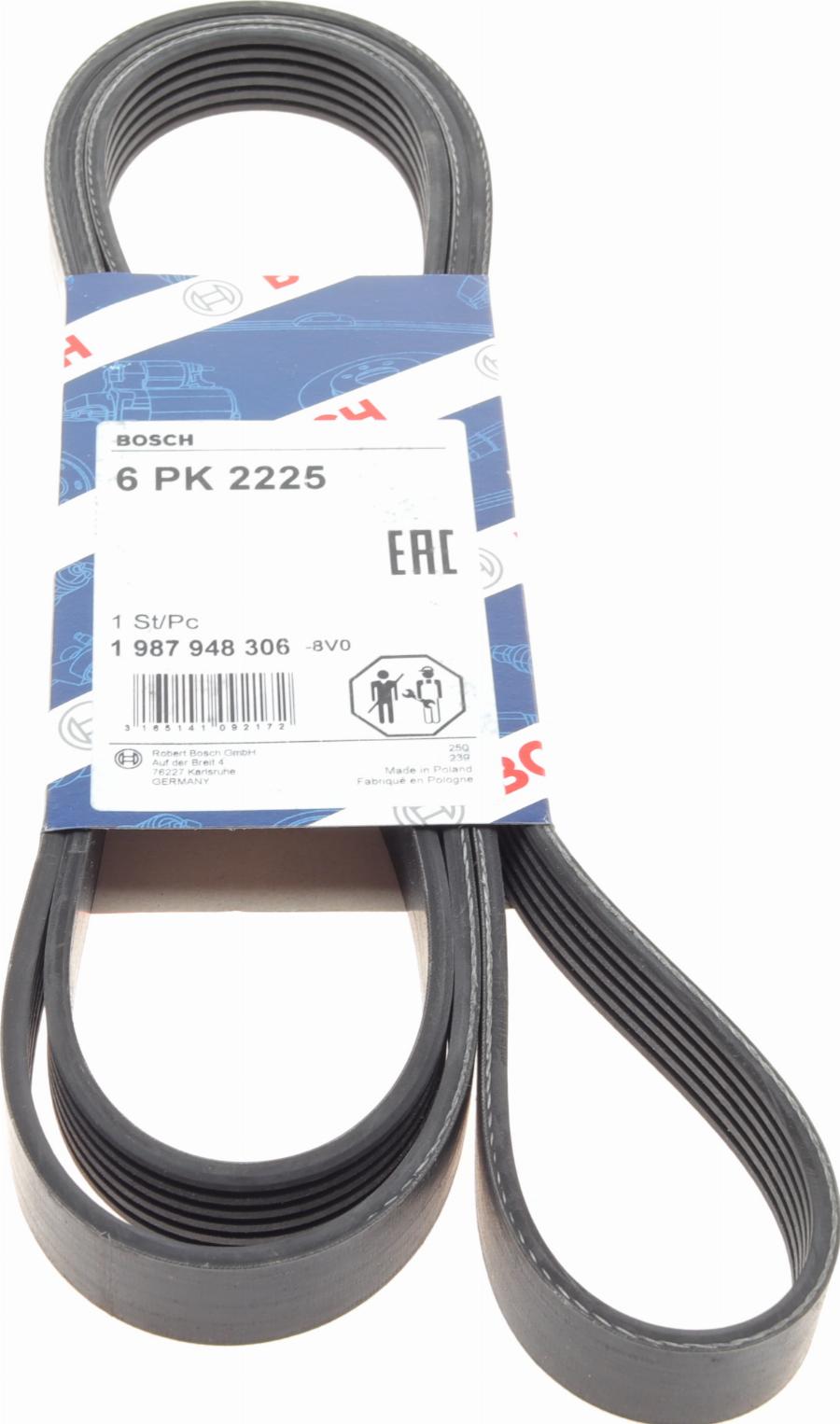 BOSCH 1 987 948 306 - Cinghia Poly-V www.autoricambi360.it