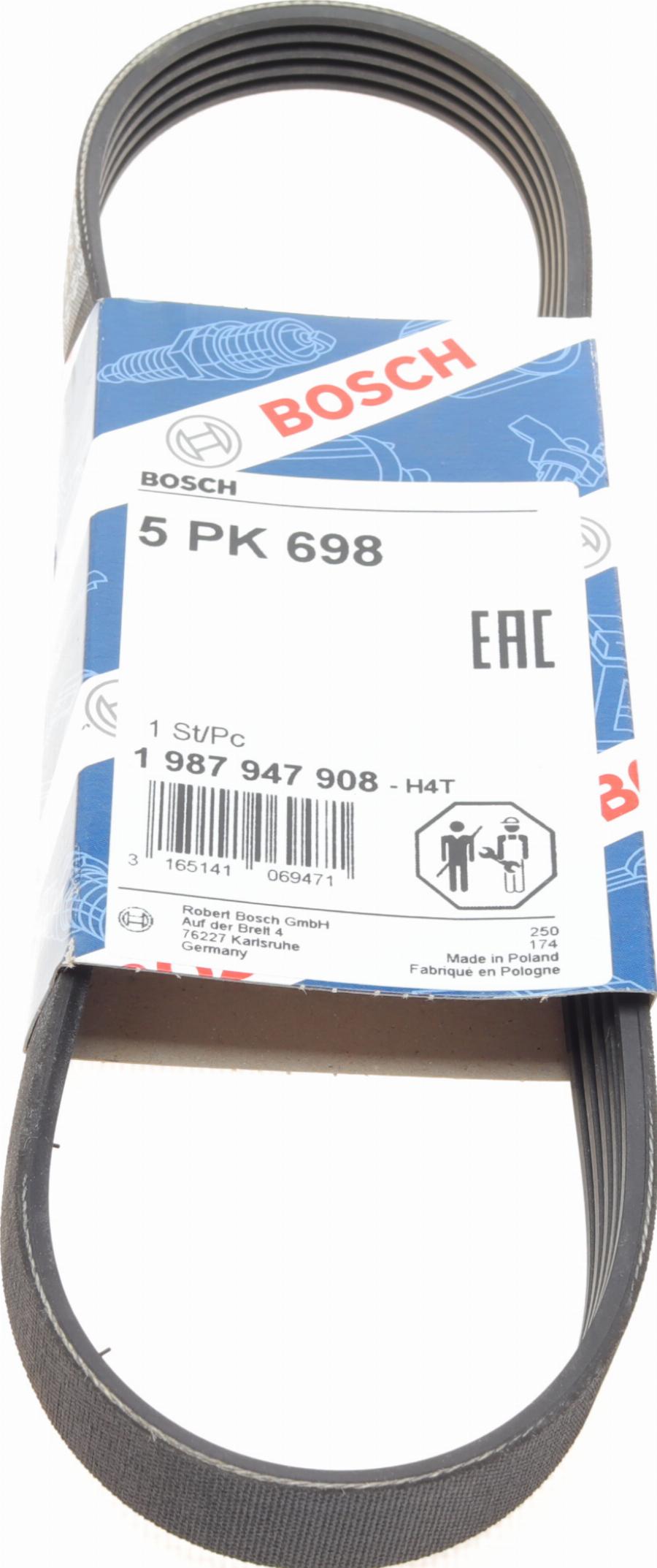 BOSCH 1 987 947 908 - Cinghia Poly-V www.autoricambi360.it
