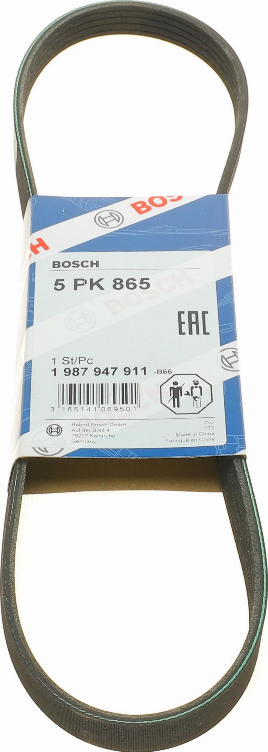 BOSCH 1 987 947 911 - Cinghia Poly-V www.autoricambi360.it