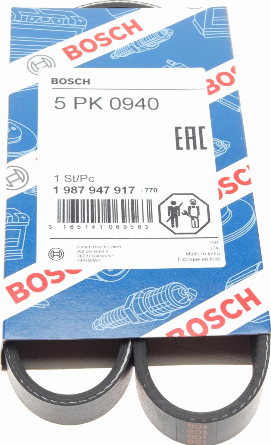BOSCH 1 987 947 917 - Cinghia Poly-V www.autoricambi360.it
