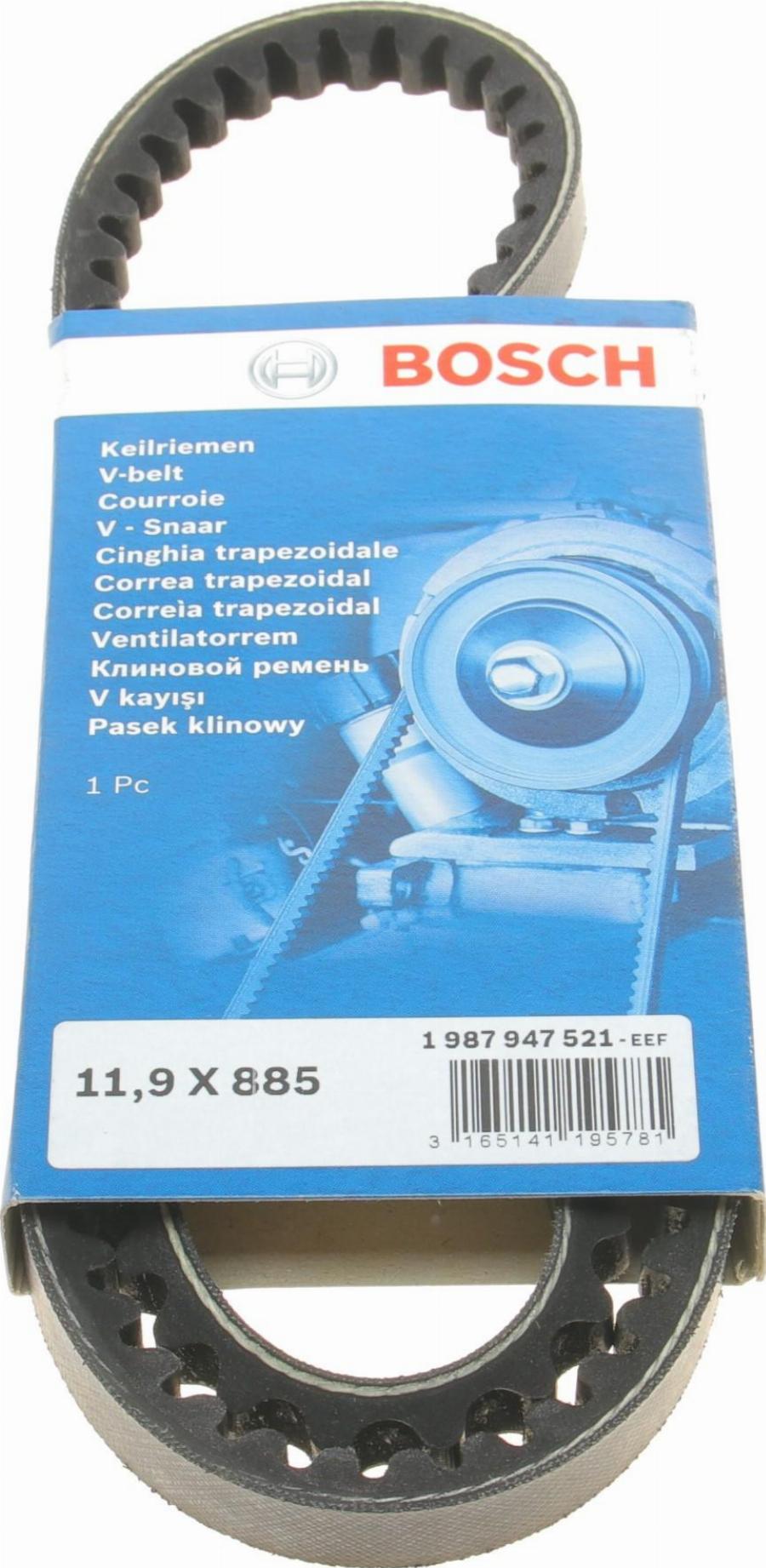BOSCH 1 987 947 521 - Cinghia trapezoidale www.autoricambi360.it