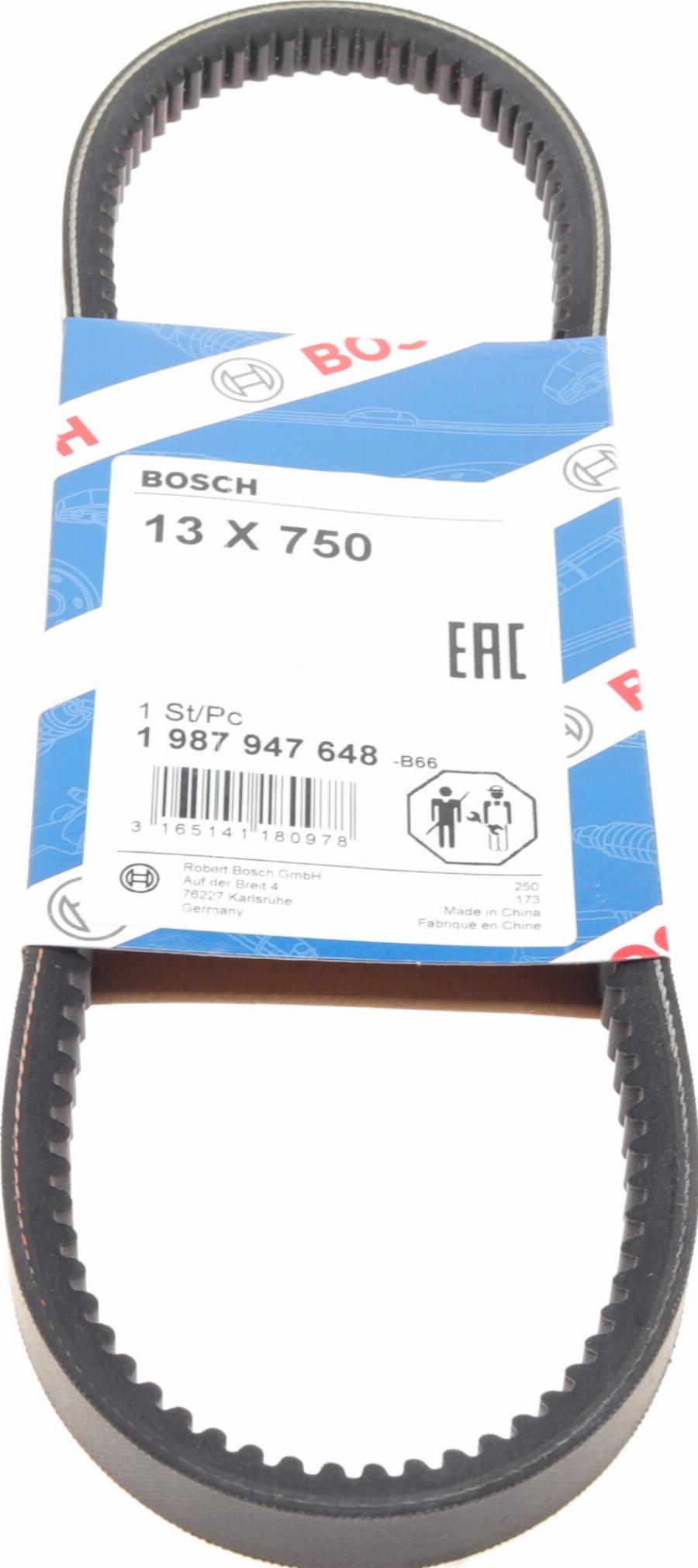 BOSCH 1 987 947 648 - Cinghia trapezoidale www.autoricambi360.it