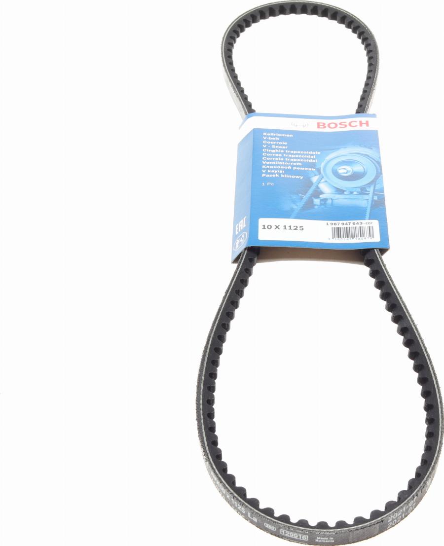 BOSCH 1 987 947 643 - Cinghia trapezoidale www.autoricambi360.it