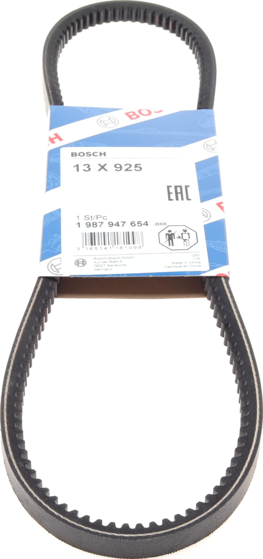 BOSCH 1 987 947 654 - Cinghia trapezoidale www.autoricambi360.it