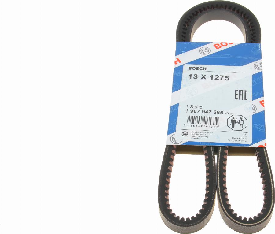 BOSCH 1 987 947 665 - Cinghia trapezoidale www.autoricambi360.it